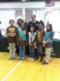 Chief Kennet Ellerbe with children