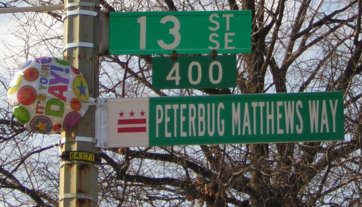 Peter Bug Street Sign