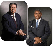 Portraits of chairman Thomas Hale Boggs Jr. and secretary Rodney E. Slater